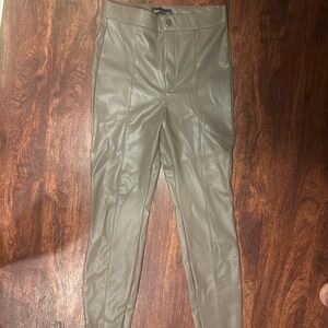Zara Women’s Taupe Leather Pants